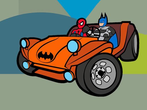 Superhero Cars Coloring